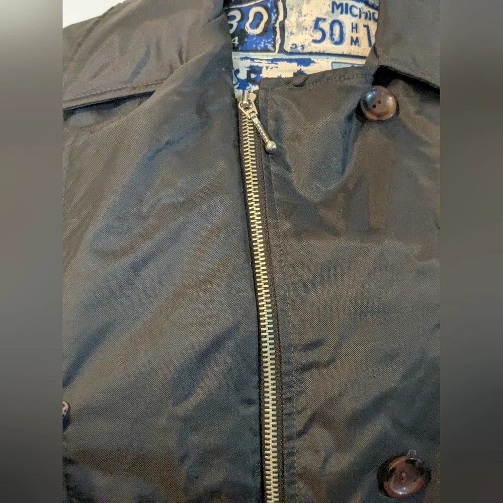 Petite Sophisticate Women's Brown Belted Puff Nylon Jacket - Picture 8 of 8
